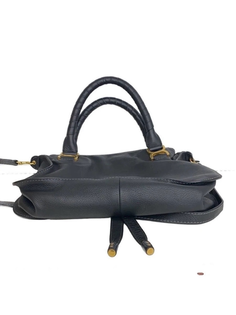 Chloe Black Leather Women's Satchel Handbag with Gold Hardware - Picture 4 of 7